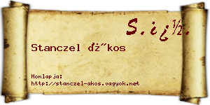 Stanczel Ákos névjegykártya
